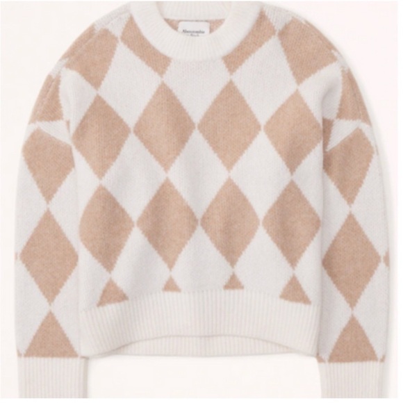 Abercrombie & Fitch Sweaters - Women’s ABERCROMBIE & FITCH Argyle Pattern Wedge Crewneck sweater- Size XS
